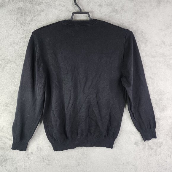 Mens Black Old Navy Sweater V-Neck Long Sleeve 100% Cotton Size L - Picture 8 of 11